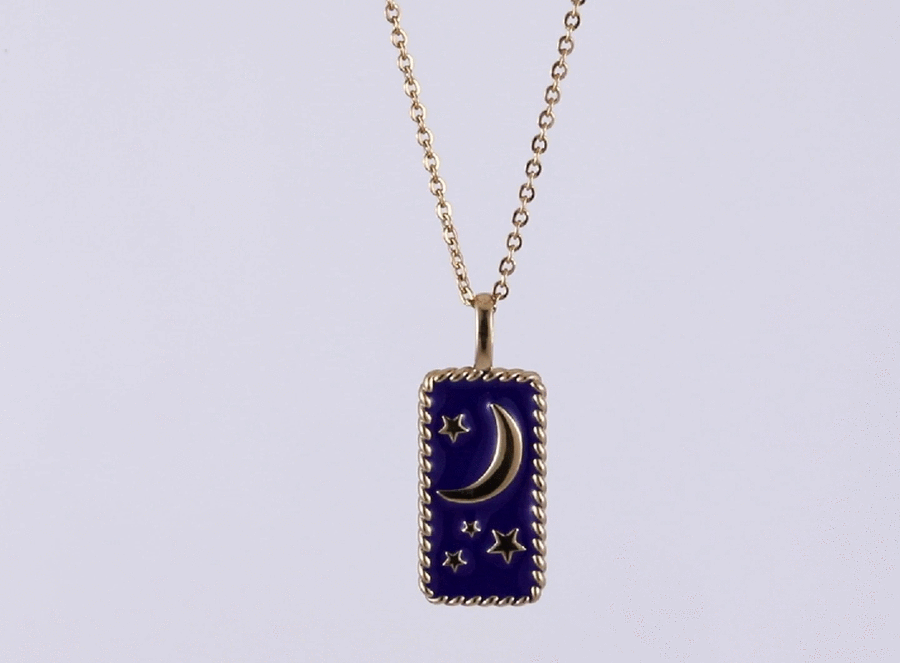 PSS1236 STAINLESS STEEL RECTANGLE WITH MOON & STAR DESIGN AAB CO..