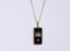 PSS1237 STAINLESS STEEL RECTANGLE PENDANT WITH EVIL EYE DESIGN AAB CO..