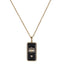 PSS1237 STAINLESS STEEL RECTANGLE PENDANT WITH EVIL EYE DESIGN AAB CO..