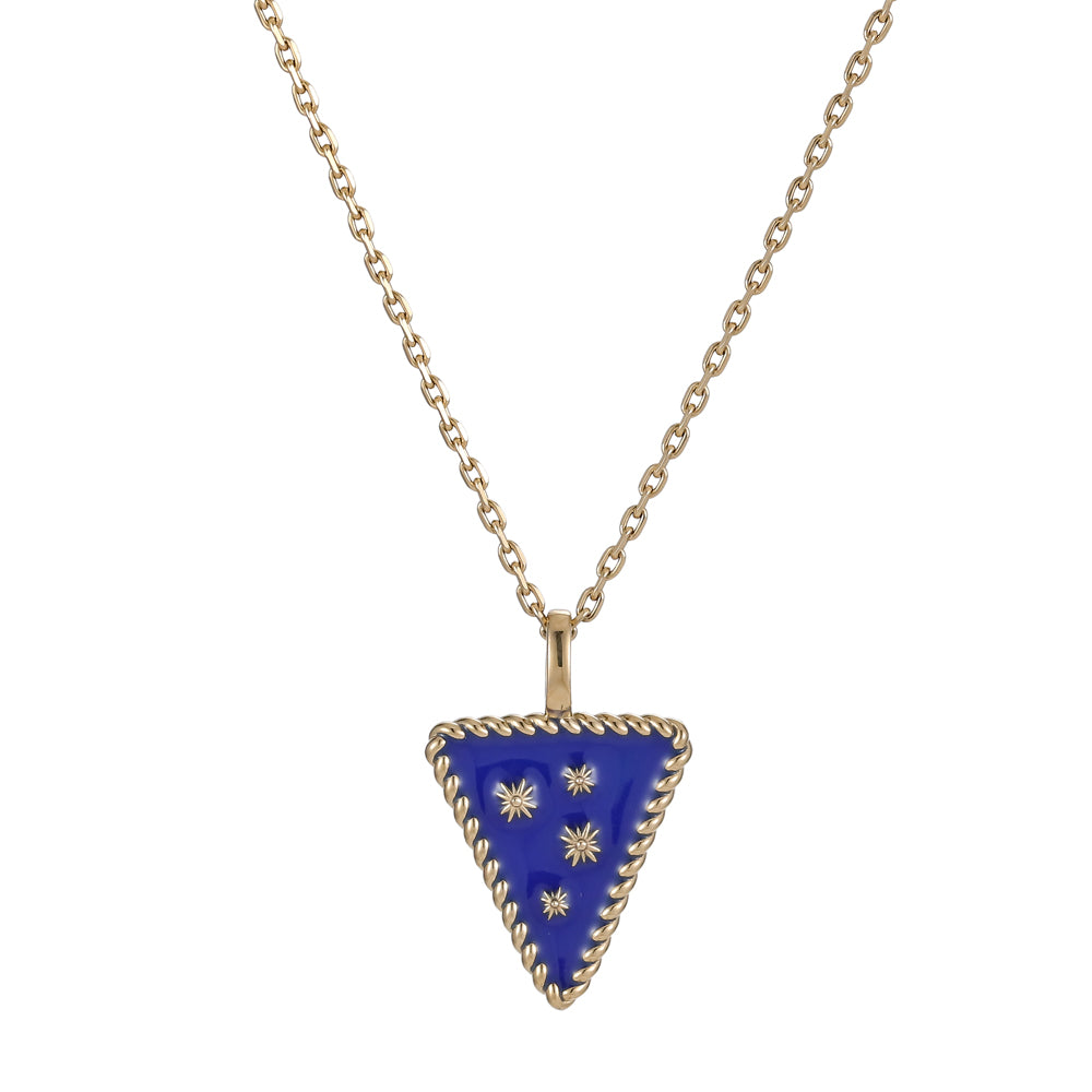 PSS1238 STAINLESS STEEL TRIANGULAR PENDANT WITH EPOXY