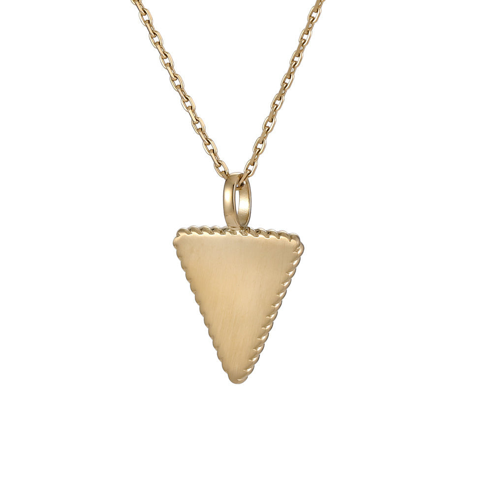PSS1238 STAINLESS STEEL TRIANGULAR PENDANT WITH EPOXY AAB CO..