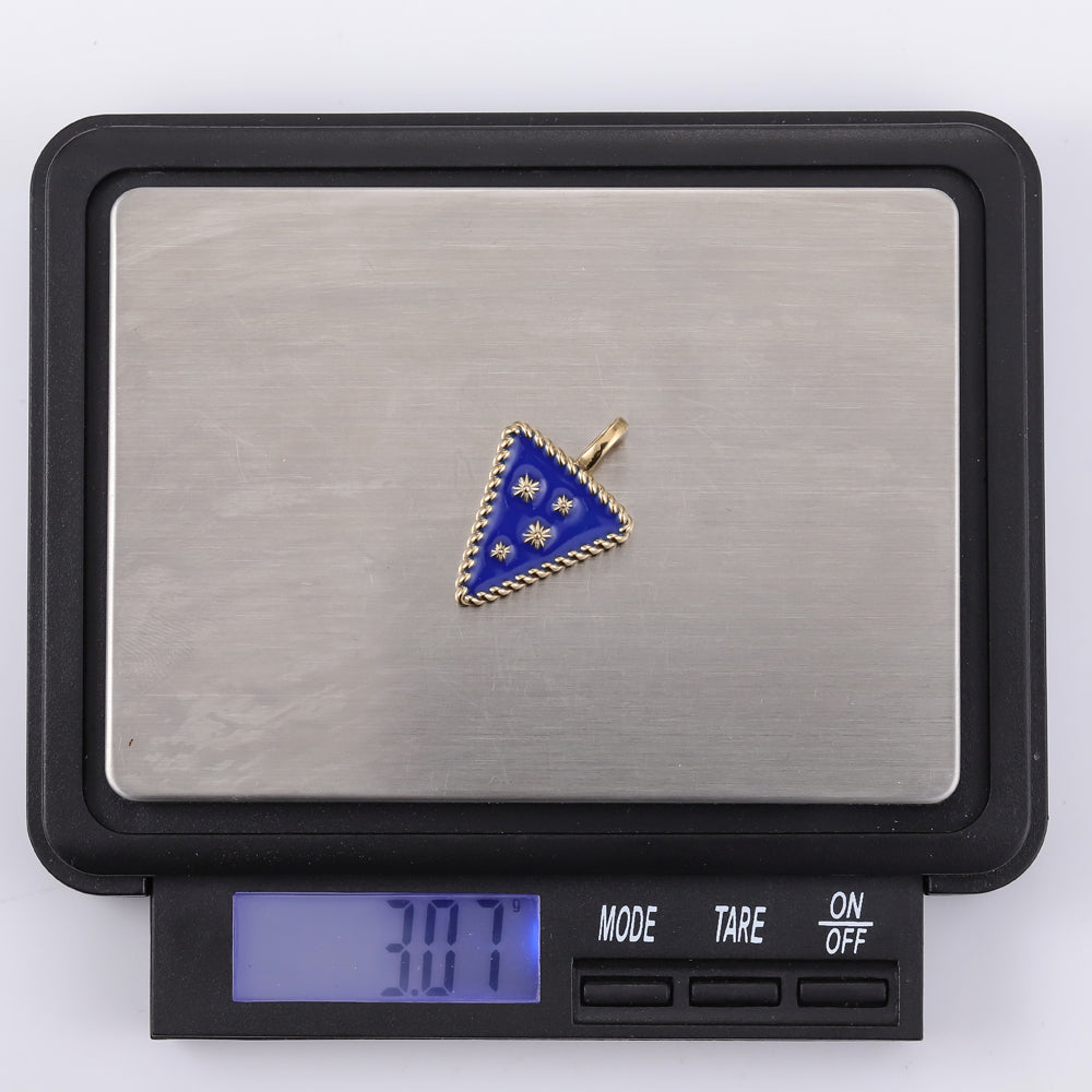 PSS1238 STAINLESS STEEL TRIANGULAR PENDANT WITH EPOXY