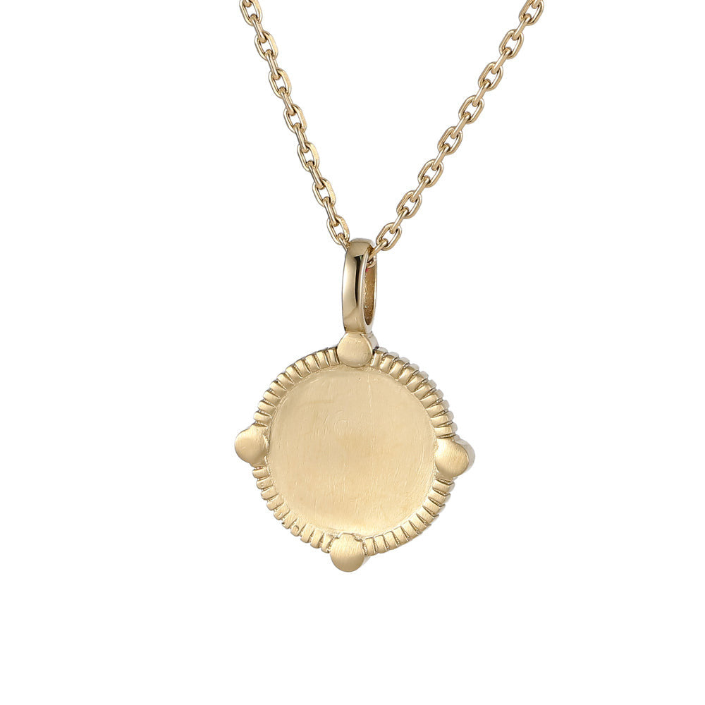 PSS1239 STAINLESS STEEL COMPSS PENDANT WITH EPOXY & CZ AAB CO..