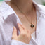 PSS1239 STAINLESS STEEL COMPSS PENDANT WITH EPOXY & CZ AAB CO..