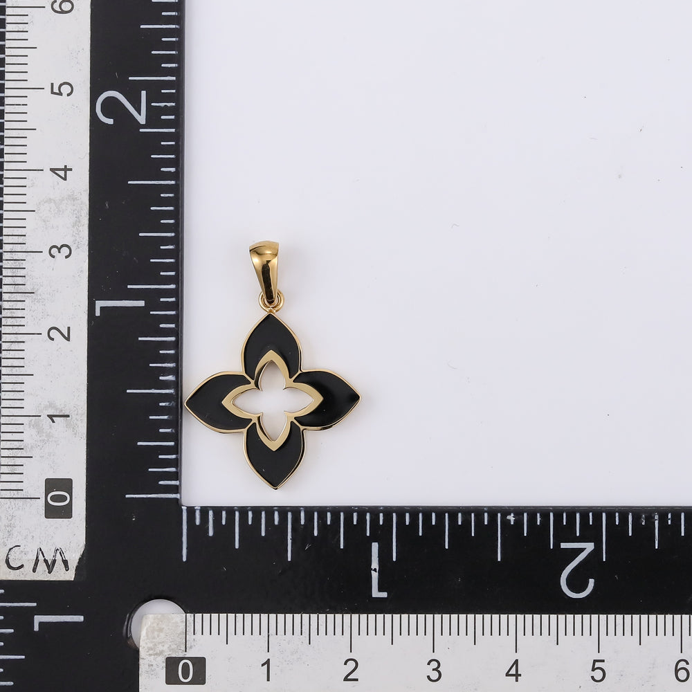 PSS1240 STAINLESS STEEL FLOWER SHAPE PENDANT WITH EPOXY AAB CO..
