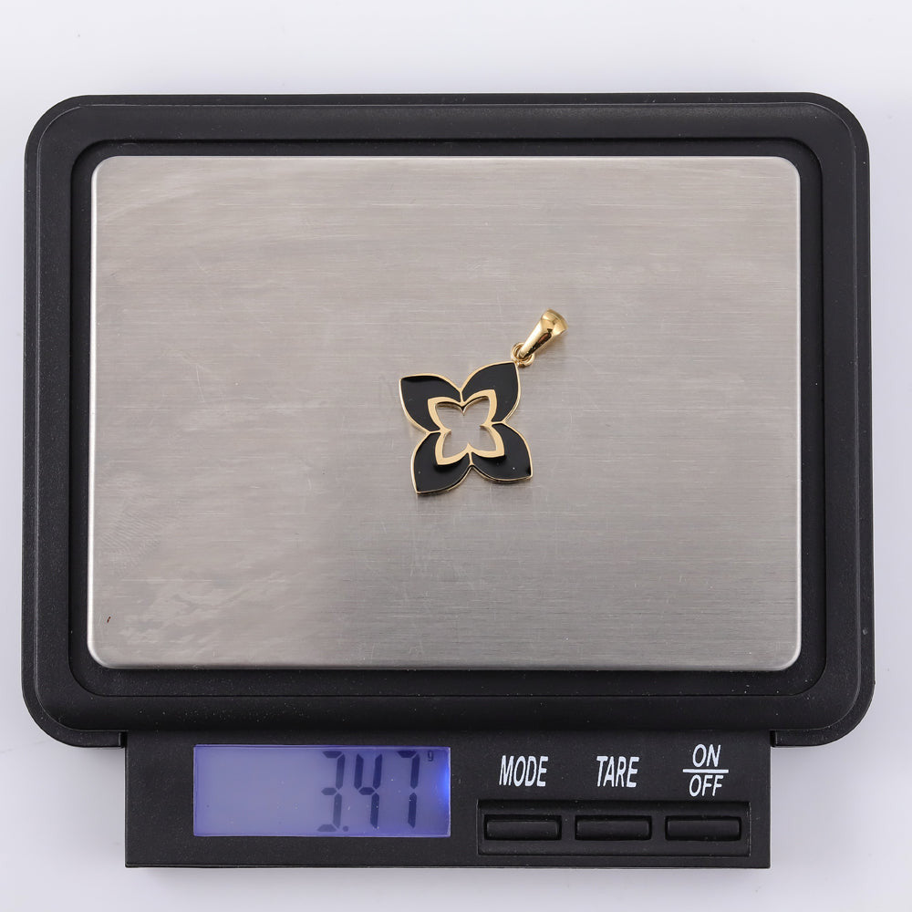 PSS1240 STAINLESS STEEL FLOWER SHAPE PENDANT WITH EPOXY AAB CO..