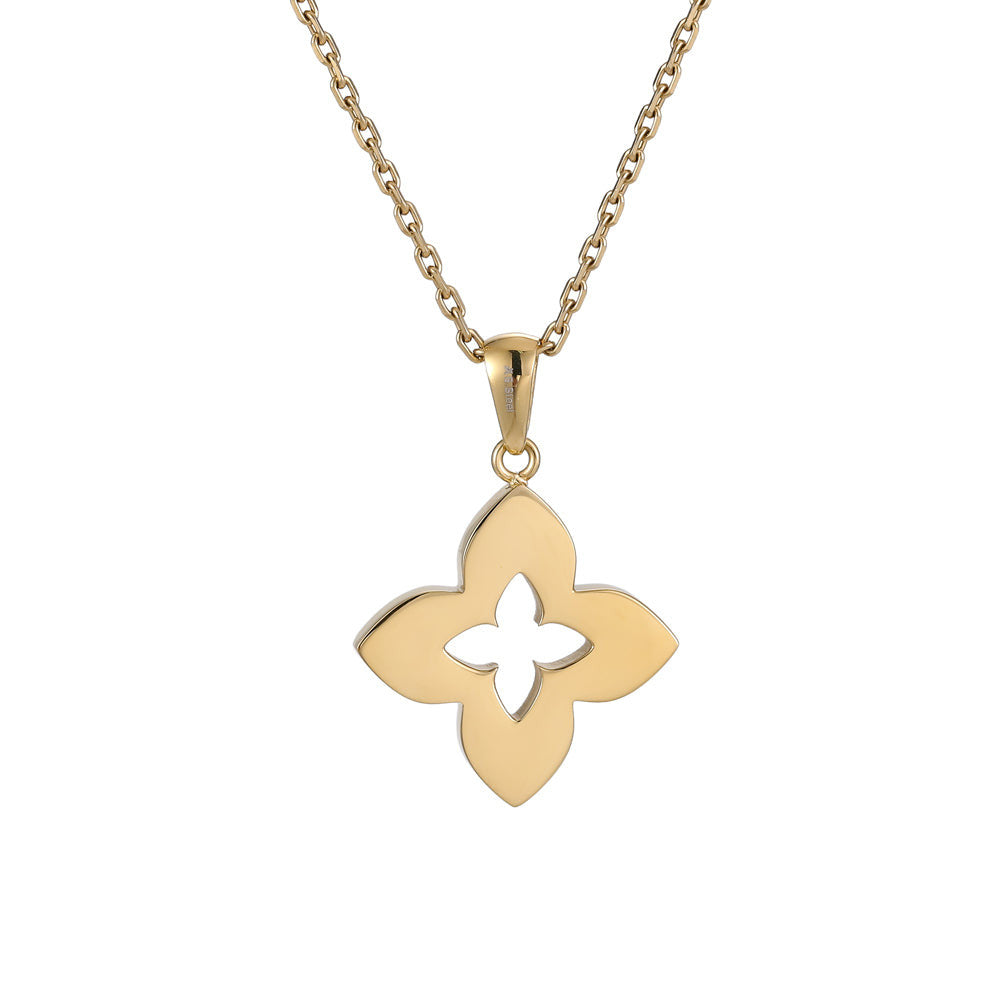 PSS1240 STAINLESS STEEL FLOWER SHAPE PENDANT WITH EPOXY AAB CO..
