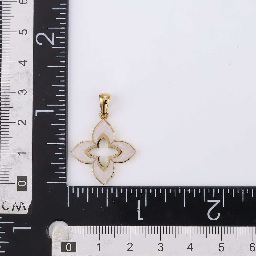 PSS1240 STAINLESS STEEL FLOWER SHAPE PENDANT WITH EPOXY AAB CO..