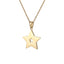 PSS1241 STAINLESS STEEL STAR SHAPE PENDANT WITH EPOXY & CZ