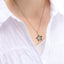 PSS1241 STAINLESS STEEL STAR SHAPE PENDANT WITH EPOXY & CZ AAB CO..