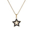 PSS1241 STAINLESS STEEL STAR SHAPE PENDANT WITH EPOXY & CZ