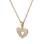 PSS1242 STAINLESS STEEL HEART SHAPE PENDANT WITH EPOXY & CZ