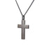 PSS1245 STAINLESS STEEL CORSS PENDANT WITH CZ AAB CO..