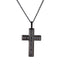 PSS1245 STAINLESS STEEL CORSS PENDANT WITH CZ AAB CO..