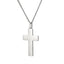 PSS1245 STAINLESS STEEL CORSS PENDANT WITH CZ AAB CO..