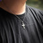 PSS1254 DAMASCUS STEEL CROSS PENDANT