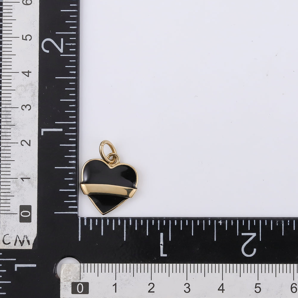 PSS1255 STAINLESS STEEL HEART SHAPE PENDANT WITH EPOXY AAB CO..