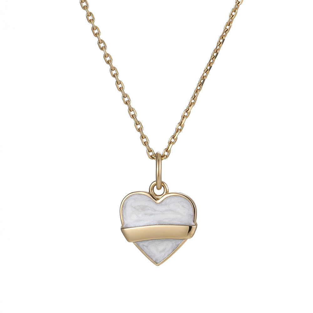 PSS1255 STAINLESS STEEL HEART SHAPE PENDANT WITH EPOXY AAB CO..