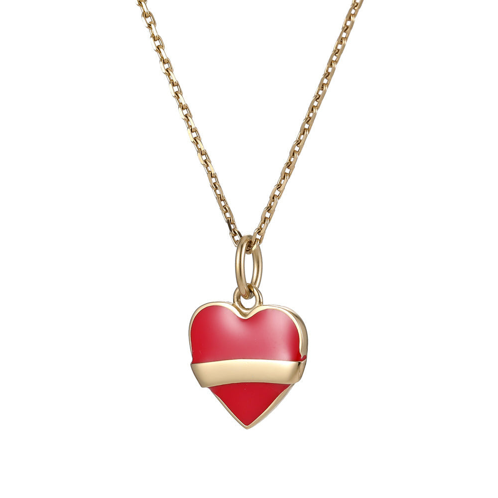 PSS1255 STAINLESS STEEL HEART SHAPE PENDANT WITH EPOXY AAB CO..