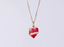 PSS1255 STAINLESS STEEL HEART SHAPE PENDANT WITH EPOXY AAB CO..