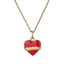 PSS1255 STAINLESS STEEL HEART SHAPE PENDANT WITH EPOXY