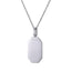 PSS1258 STAINLESS STEEL RECTANGLE PENDANT WITH CZ AAB CO..