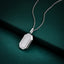 PSS1258 STAINLESS STEEL RECTANGLE PENDANT WITH CZ AAB CO..