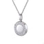 PSS1259 STAINLESS STEEL ROUND PENDANT WITH CZ