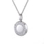 PSS1259 STAINLESS STEEL ROUND PENDANT WITH CZ