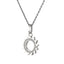 PSS1261 STAINLESS STEEL PENDANT WITH CZ AAB CO..