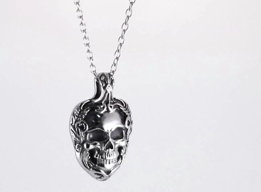 PSS1262 STAINLESS STEEL SKULL PENDANT AAB CO..