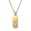 PSS1268 STAINLESS STEEL RECTANGLE PENDANT WITH CZ