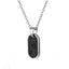 PSS1275 STAINLESS STEEL OVAL PENDANT WITH FORGED CARBON AAB CO..