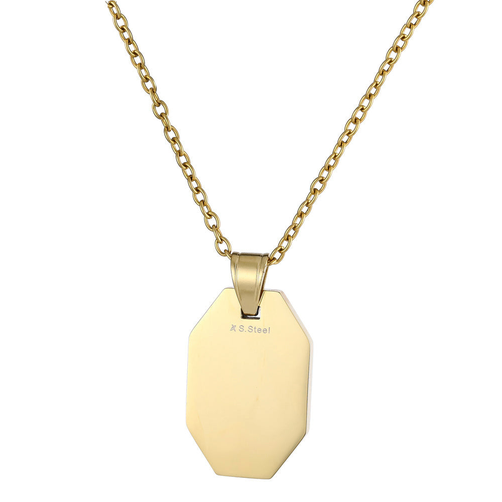 PSS1276 STAINLESS STEEL PENDANT WITH FORGED CARBON