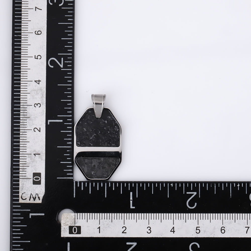 PSS1276 STAINLESS STEEL PENDANT WITH FORGED CARBON AAB CO..