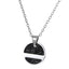 PSS1277 STAINLESS STEEL ROUND PENDANT WITH FORGED CARBON AAB CO..