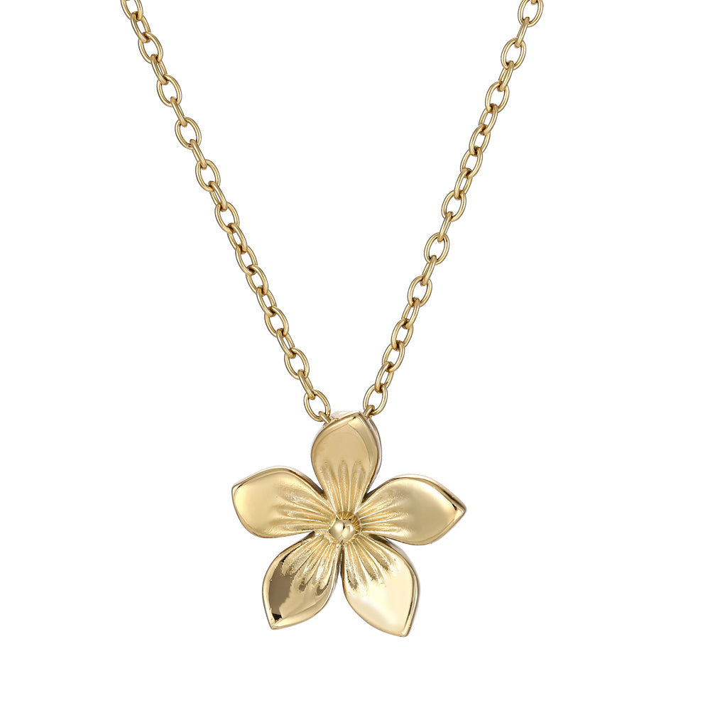 PSS1279 STAINLESS STEEL FLOWER PENDANT