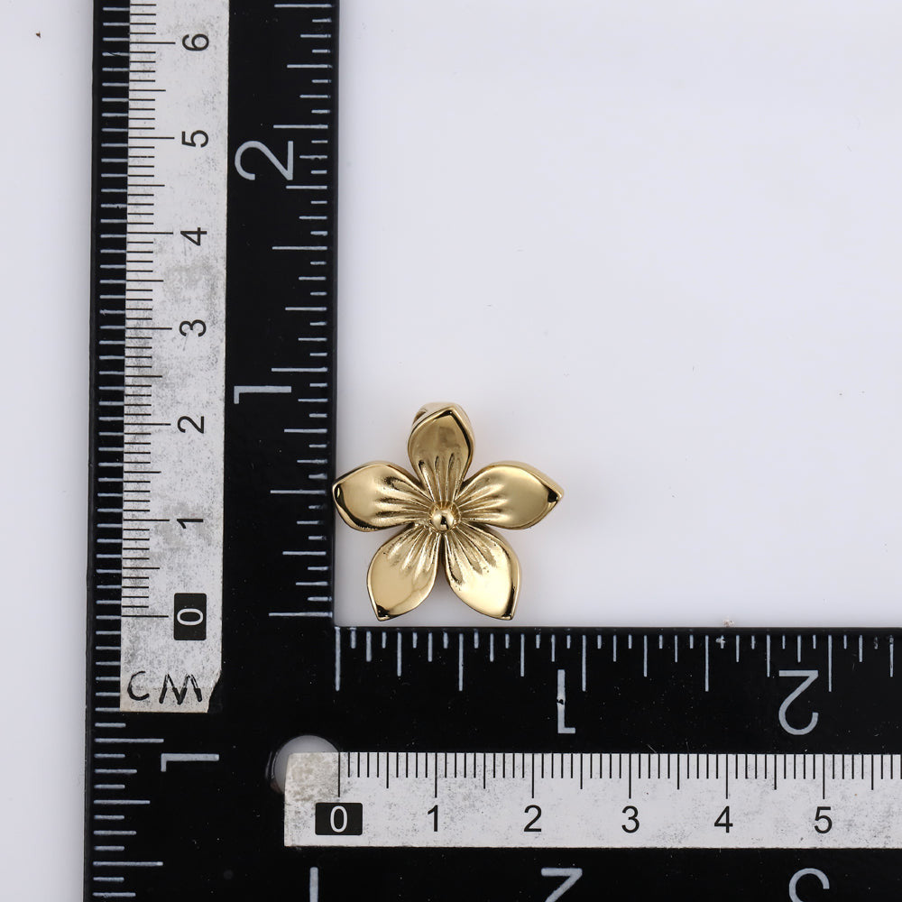 PSS1279 STAINLESS STEEL FLOWER PENDANT