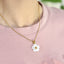 PSS1280 STAINLESS STEEL PENDANT WITH MOP FLOWER AAB CO..