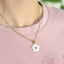 PSS1280 STAINLESS STEEL PENDANT WITH MOP FLOWER