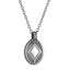 PSS1283 STAINLESS STEEL OVAL PENDANT WITH ROPE DESIGN