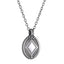 PSS1283 STAINLESS STEEL OVAL PENDANT WITH ROPE DESIGN