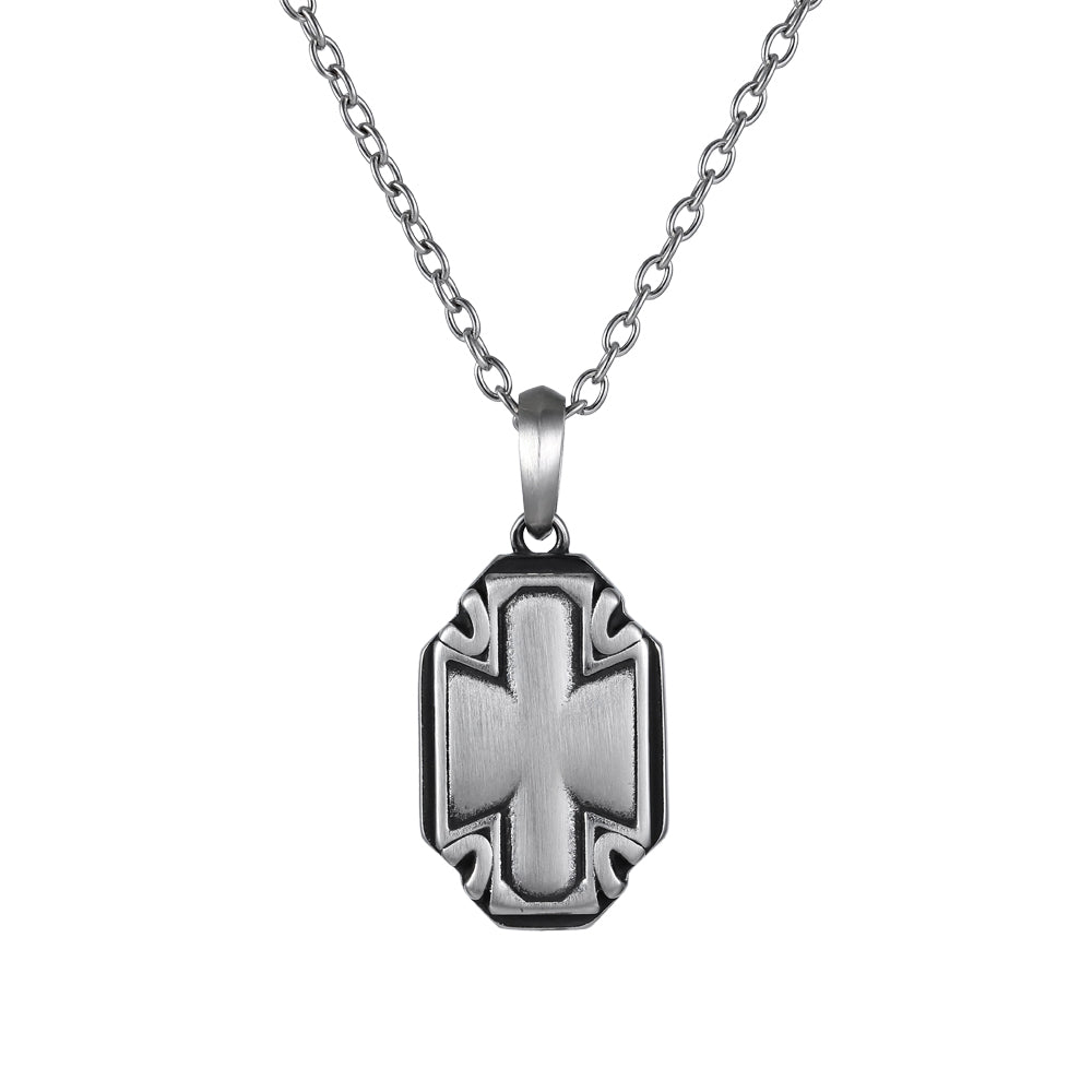 PSS1287 STAINLESS STEEL PENDANT WITH CROSS