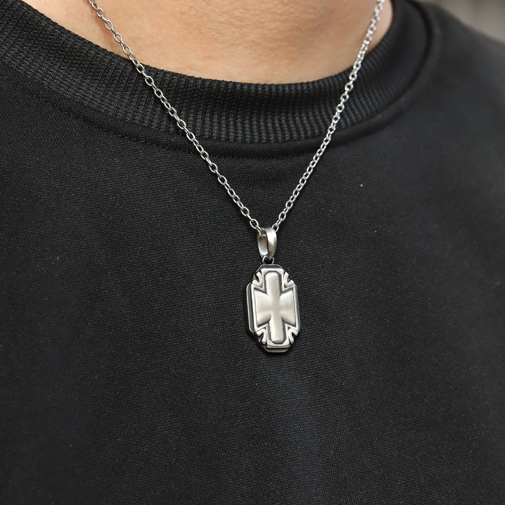PSS1287 STAINLESS STEEL PENDANT WITH CROSS