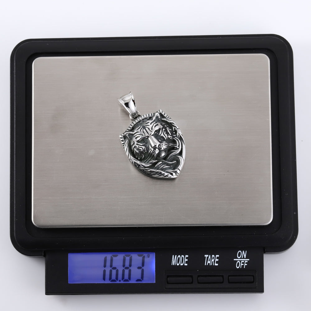 PSS1291 STAINLESS STEEL PENDANT WITH TIGER
