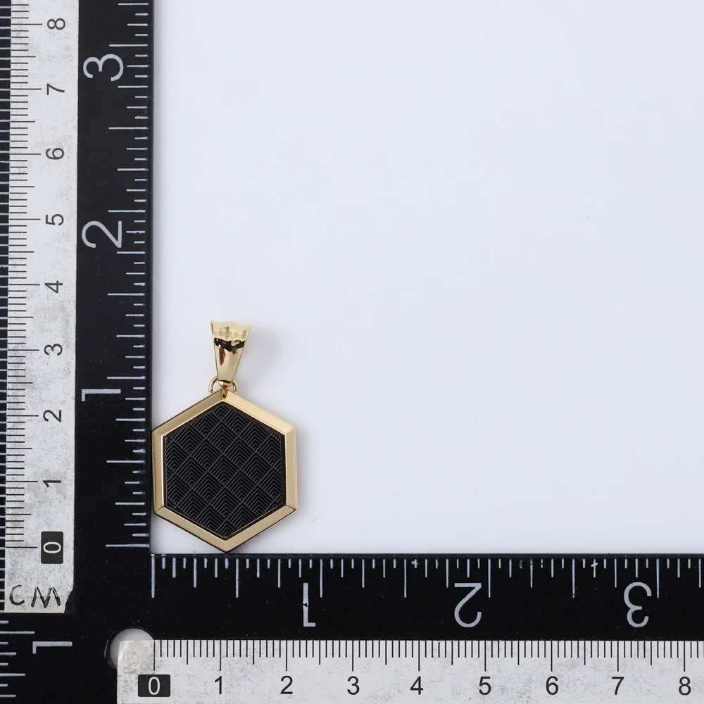 stainless steel pendant, pattern, hexagon pendant, manpower
