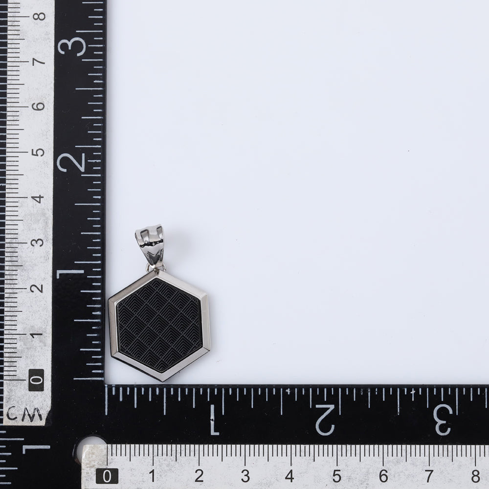 stainless steel pendant, pattern, hexagon pendant, manpower