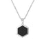 PSS1294 STAINLESS STEEL HEXAGON PENDANT WITH PATTERN