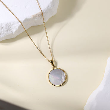 PSS1297 STAINLESS STEEL PENDANT WITH ROUND MOP