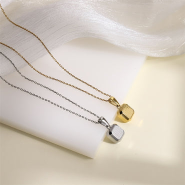 PSS1305 STAINLESS STEEL SQUARE PENDANT WITH MOSAIC DESIGN